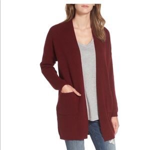 Dreamers burgundy red cardigan